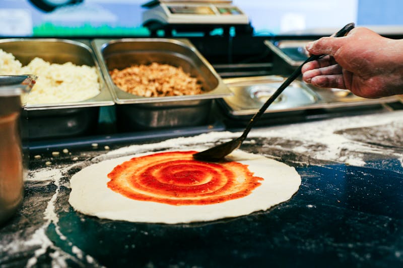 Dewey's Spicy Pepperoni pizza